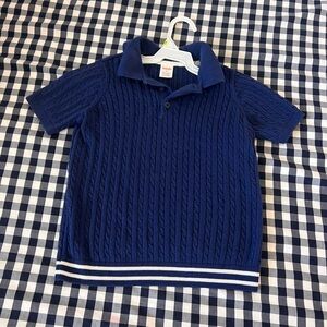 Gymboree Cable Knit Polo in Deep Blue